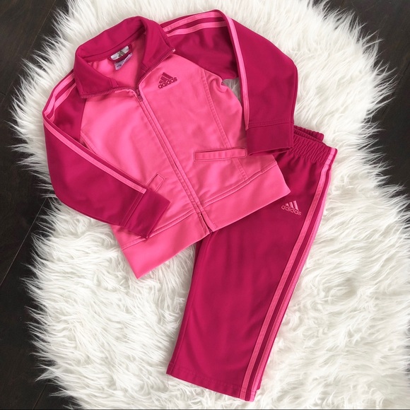 little girl pink adidas